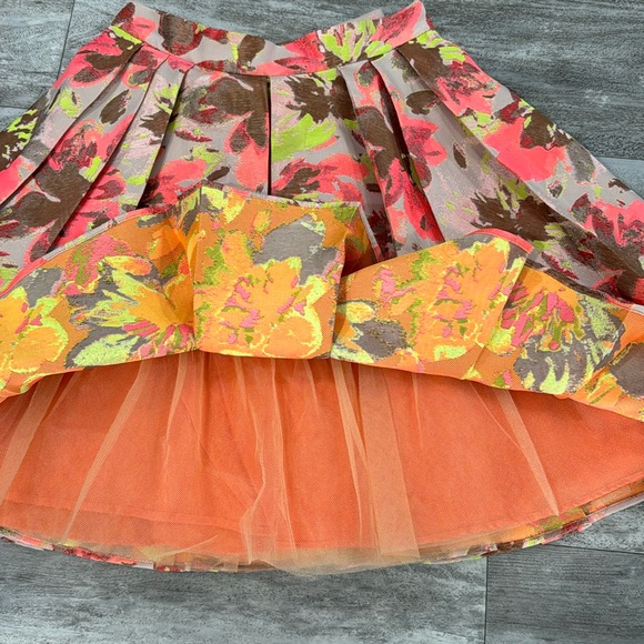 New Bebe Multicolor Midi Skirt with Bow in the Back - Picture 8 of 13